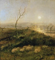 Strayed, Moonlight Pastoral, 1878